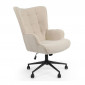 Fauteuil de Bureau Tissu Bouclette "Verner" 96cm Beige|Chaises et Fauteuils|Paris Prix