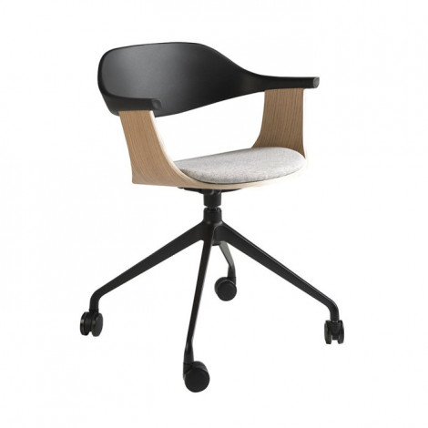 Fauteuil de Bureau Pivotant "Ethan" 76cm Noir|Chaises et Fauteuils|Paris Prix