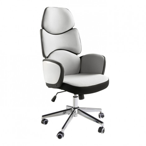 Fauteuil de Bureau Pivotant "Greg" 118cm Gris Clair|Chaises et Fauteuils|Paris Prix