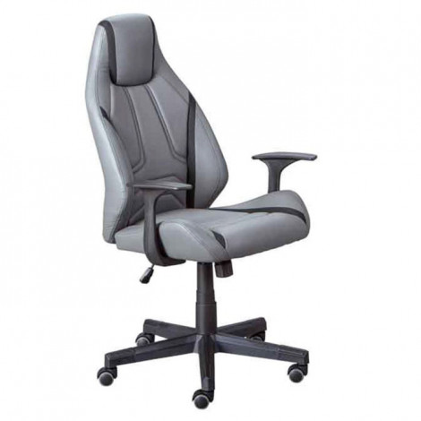 Fauteuil de Bureau Pivotant "Lisbeth" 108-118cm Gris|Chaises et Fauteuils|Paris Prix