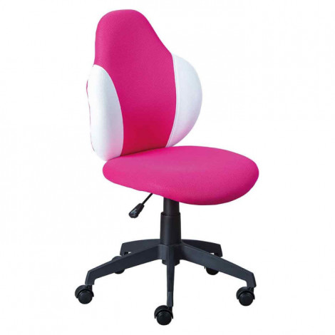 Chaise de Bureau "Jessi" 100cm Rose & Blanc|Chaises et Fauteuils|Paris Prix