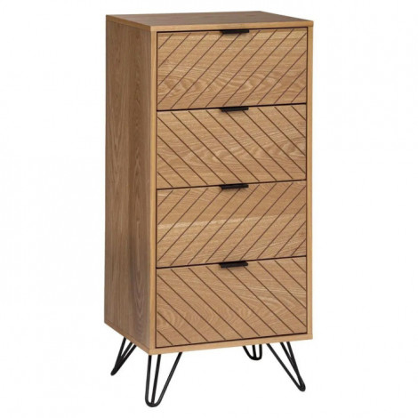 Chiffonnier 4 Tiroirs Design "Naomi" 106cm Beige|Commode|Paris Prix