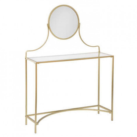 Coiffeuse avec Miroir Vintage Déco "Artif" 139cm Or|Commode|Paris Prix