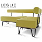 Banquette d'angle design LESLIE, piétement acier peint, structure bois, habillage cuir synthétique pour collectivités.|Banquettes / Bancs / Poufs|100chaises