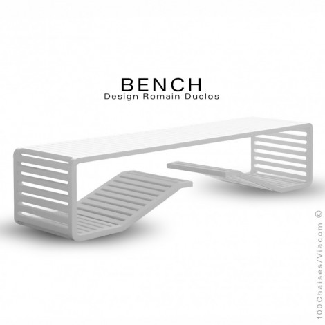 Banc design BENCH, structure aluminium, destination indoor-outdoor, pool-house, yachting.|Banquettes / Bancs / Poufs|100chaises