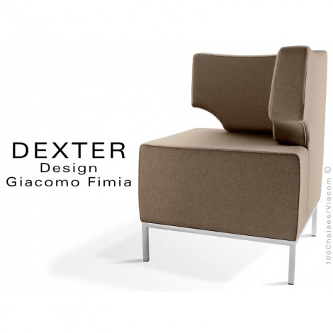 Banquette d'angle modulable DEXTER assise et dossier garnis habillage feutre|Fauteuil / Chauffeuse|100chaises