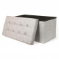 Banquette Coffre Pliable "Eliane" 76cm Gris Clair|Banquettes / Bancs / Poufs|Paris Prix