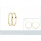 Boucles d'oreilles femme, grandes créoles, plaqué or & Zircon - Vologne