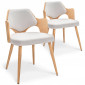 Lot de 2 Chaises Bouclette "Aley" 72cm Beige & Naturel|Chaise|Paris Prix